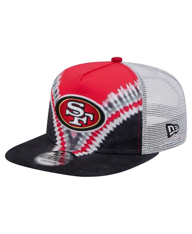Men's Scarlet/Black San Francisco 49ers Throwback Dye Golfer Snapback Hat