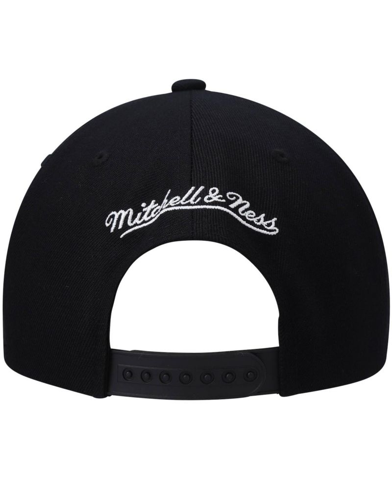 Men's Black Houston Rockets Hardwood Classics Script 2.0 Snapback Hat
