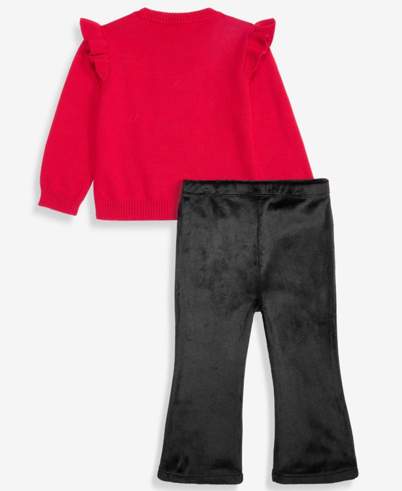 Baby Girls' 3M-24M Cotton Bows Sweater & Pants, 2-Piece Set