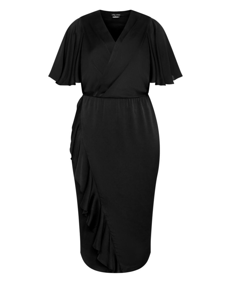 Women's Plus Size Soft Ruffle Dress