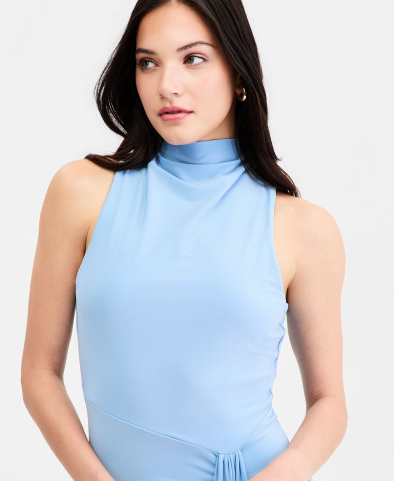 Juniors' Tie-Back Slit-Front Sleeveless Dress