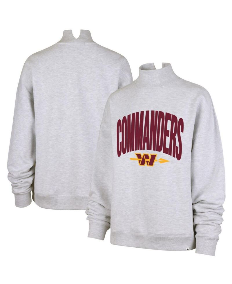 Women's Gray Washington Commanders Subtle Muse Mock Neck Sweatshirt