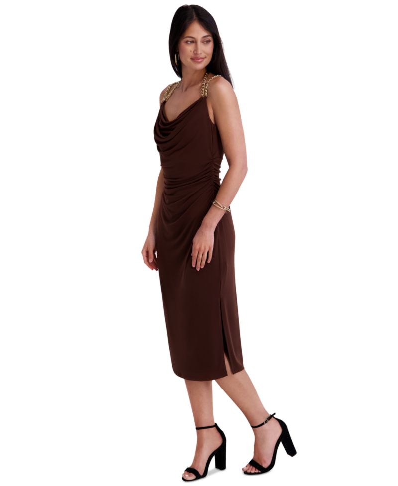 Women's Jersey Midi Cowl Neck Dress