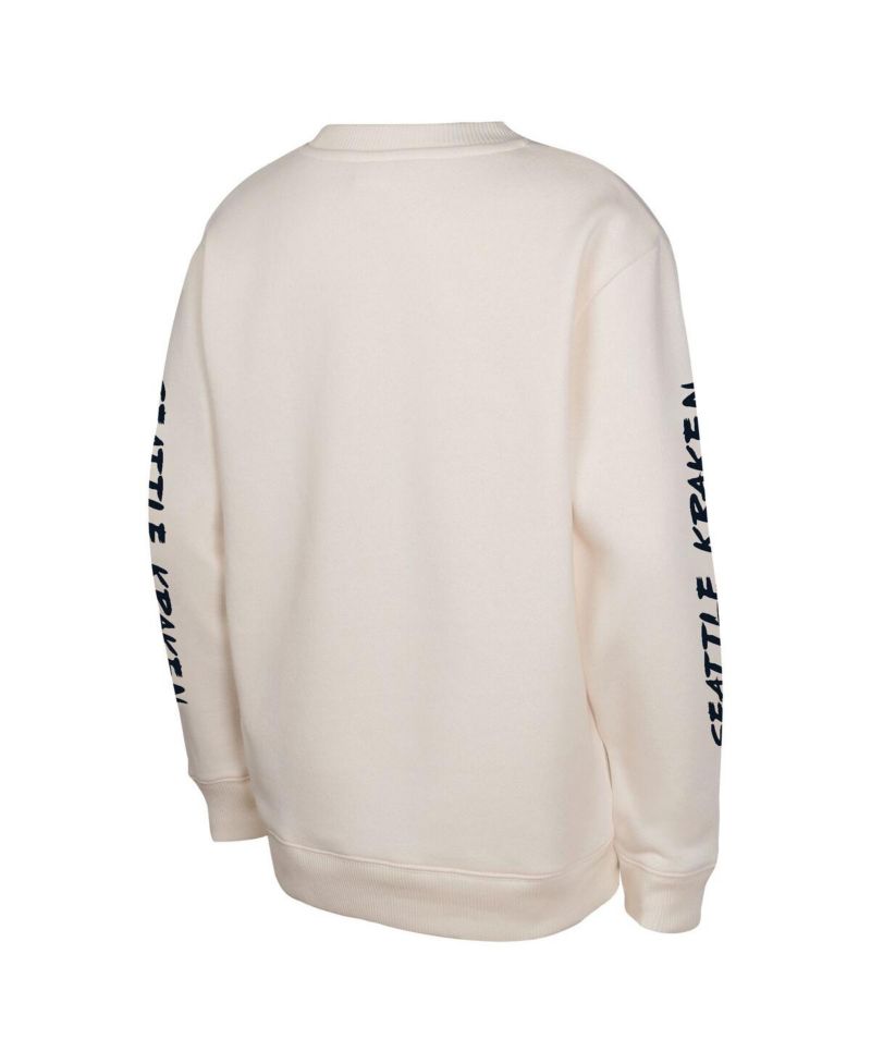 Big Boys and Girls Cream Seattle Kraken Star Power Pullover Sweatshirt