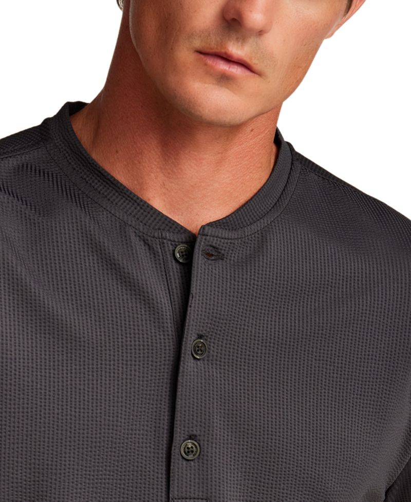 Men's Performance Mini Seersucker Henley T-Shirt