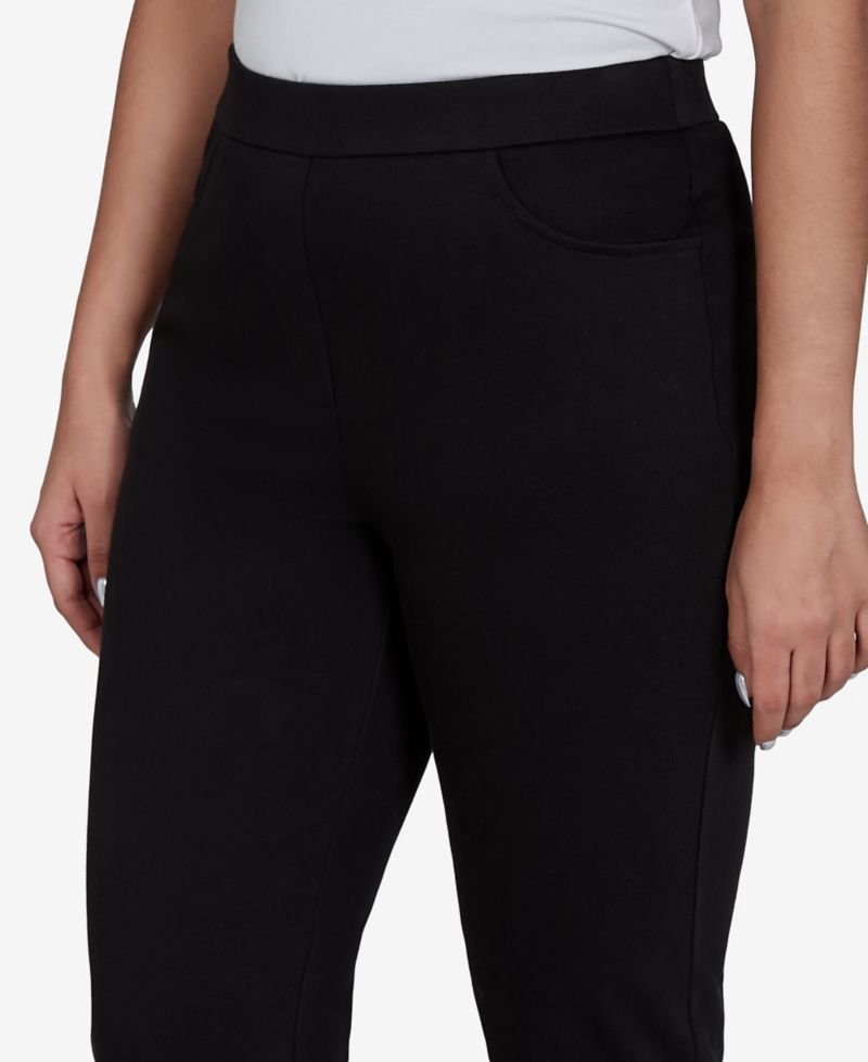 Women's Travel Advisory Black Knit Twill Pants