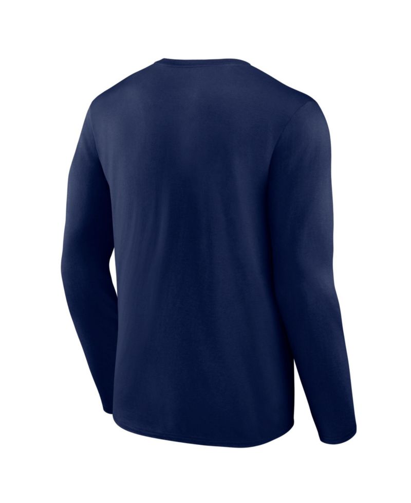 Men's Navy Milwaukee Brewers Heart & Soul Long Sleeve T-Shirt