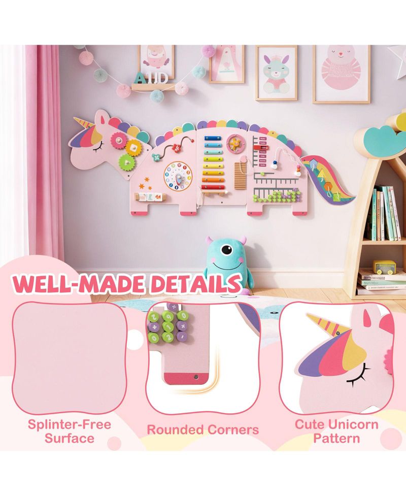 11-in-1 Montessori Wall-Mounted Busy Board