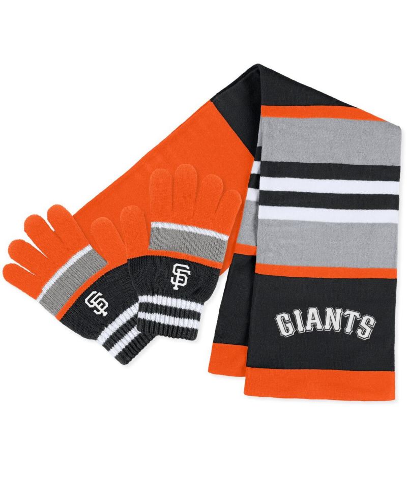Women's San Francisco Giants Stripe Glove and Scarf Set