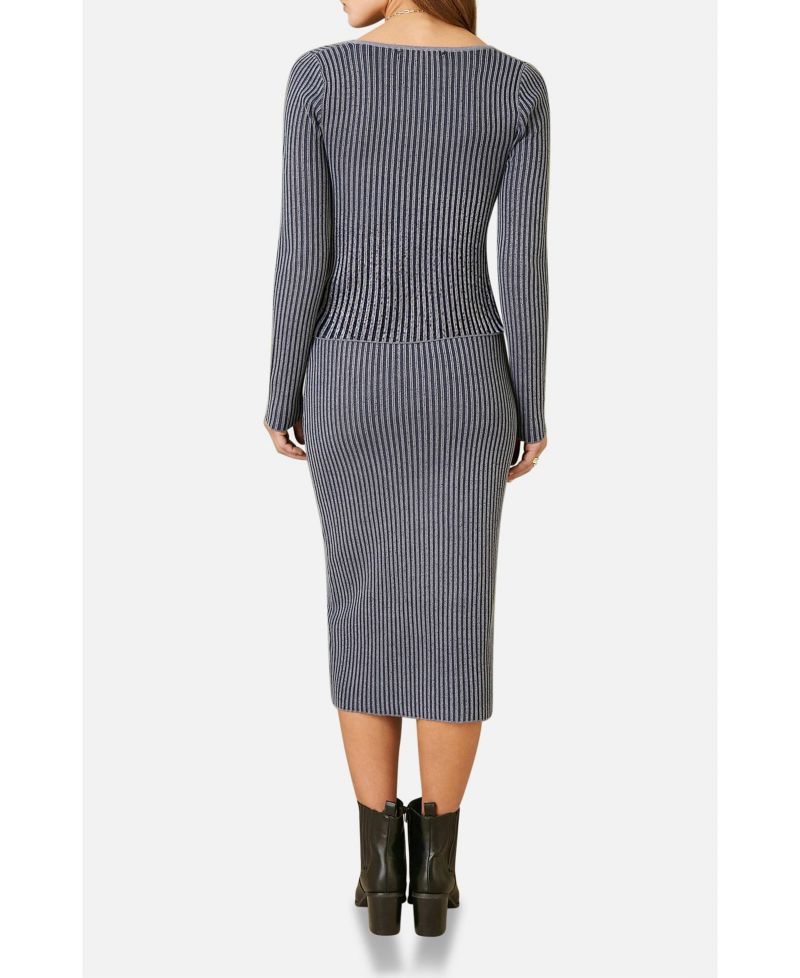 Women's Sweetheart-Neck Fitted Ribbed Knit Top
