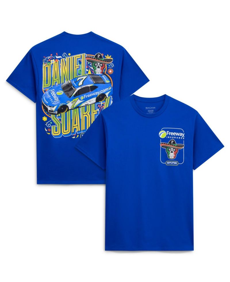 Men's Royal Daniel Suarez 7 Freeway Insurance T-Shirt