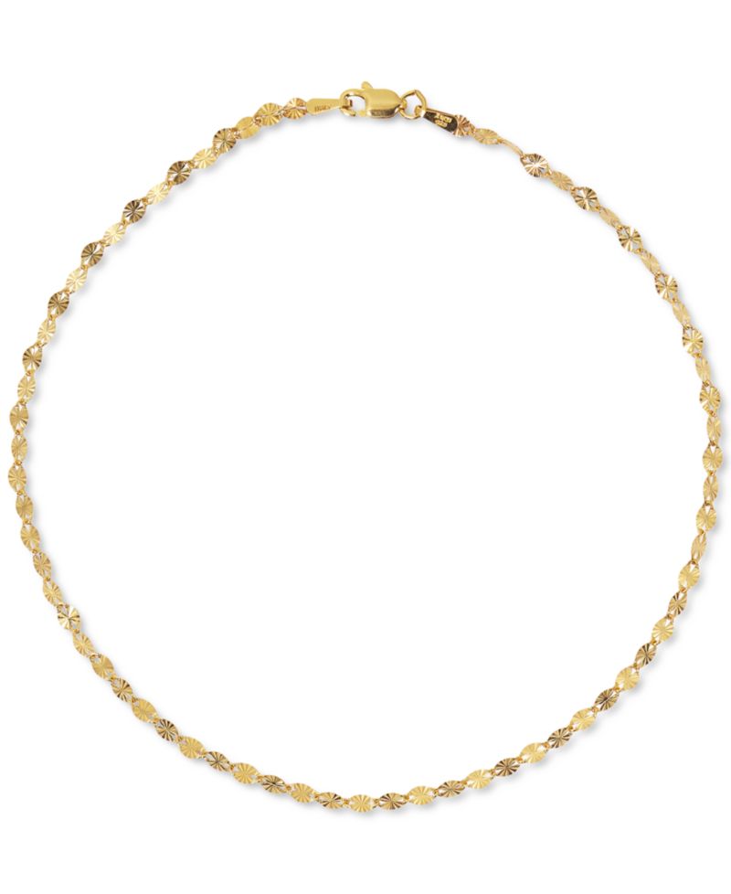 Textured Disc Ankle Bracelet