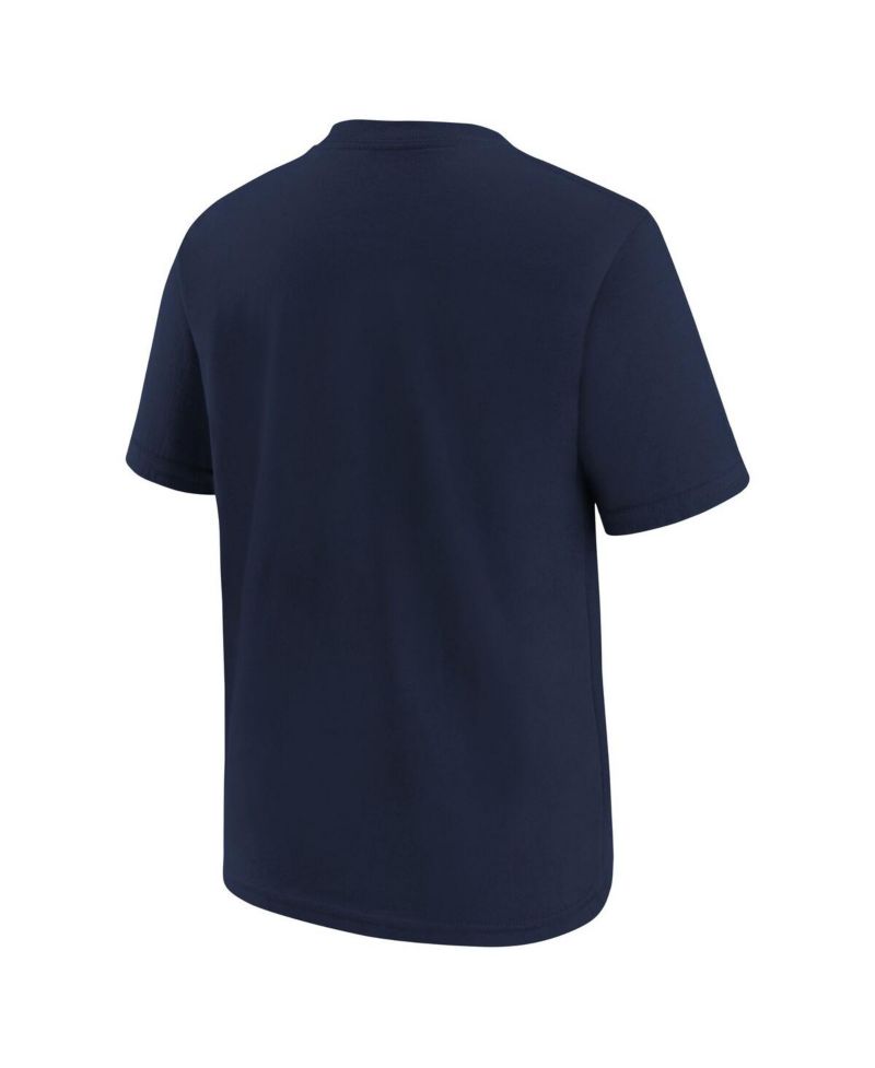Big Boys and Girls Navy New York Yankees Cooperstown Collection Team Logo T-Shirt