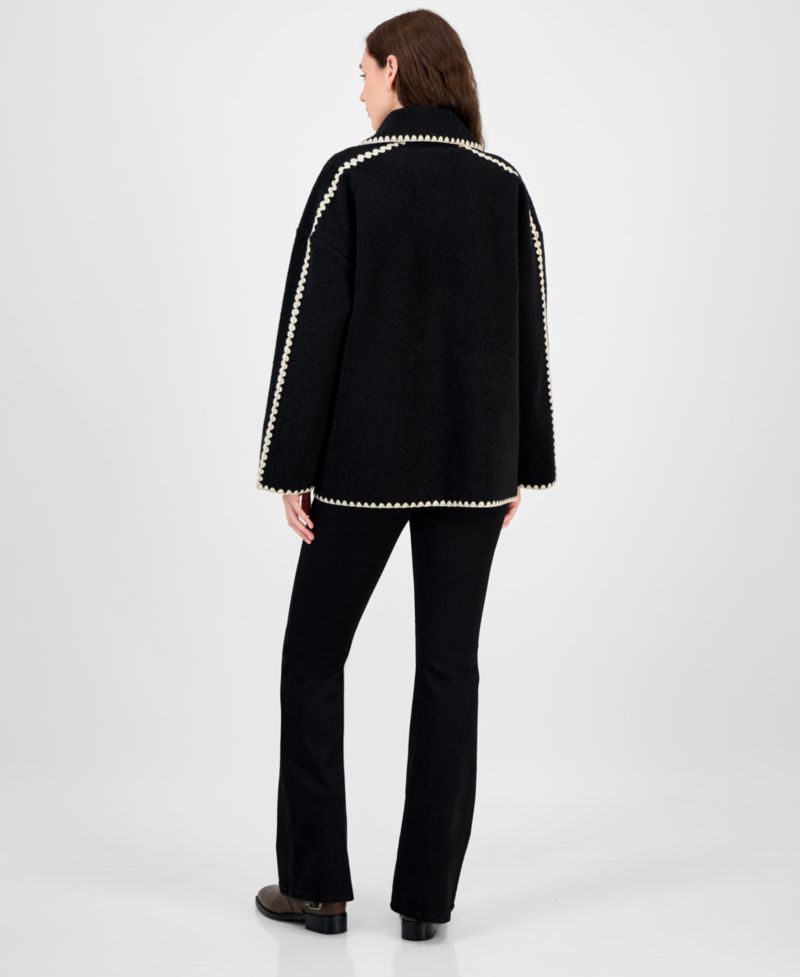 Women's Short Collared Zip Coat