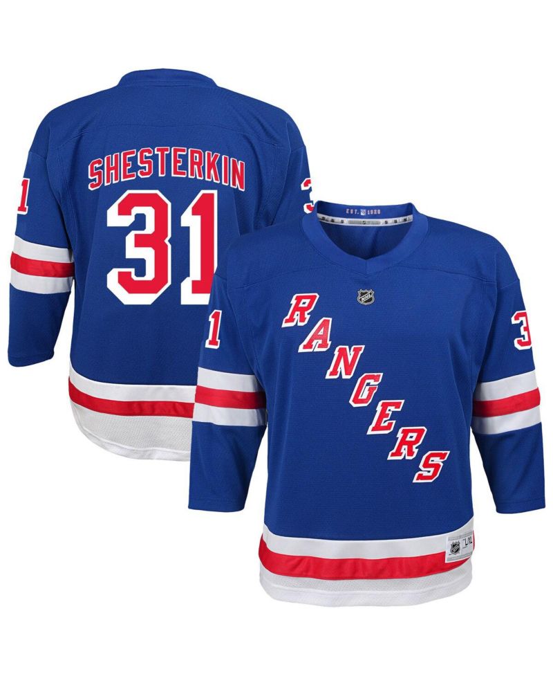 Big Boys and Girls Igor Shesterkin Blue New York Rangers Home Replica Player Jersey