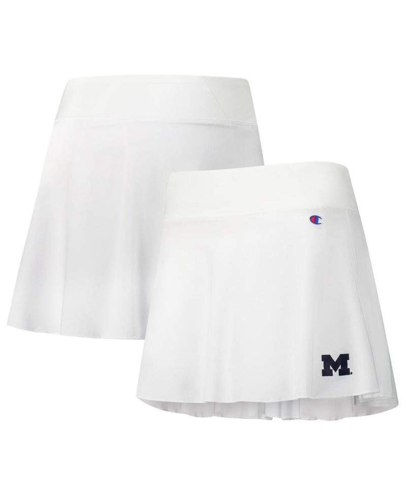Women's White Michigan Wolverines Tailgate Soft Touch Skort