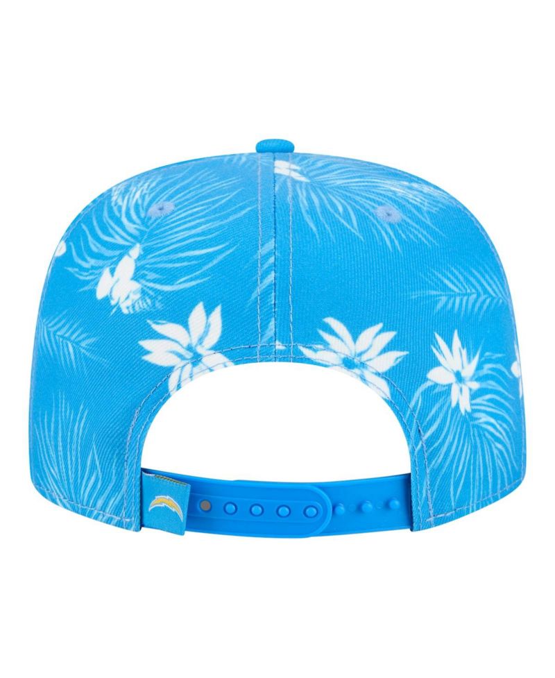 Men's Powder Blue Los Angeles Chargers Palm Print A-Frame 9FIFTY Snapback Hat