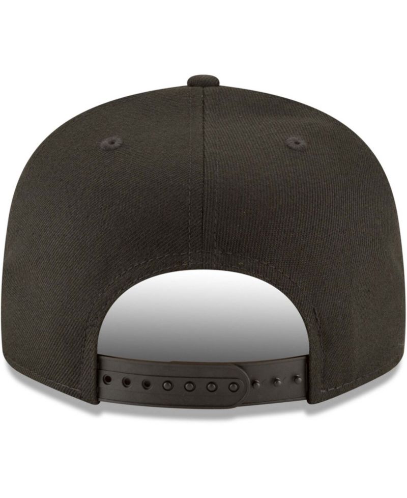 Men's Black Cincinnati Reds Black on Black 9FIFTY Team Snapback Adjustable Hat