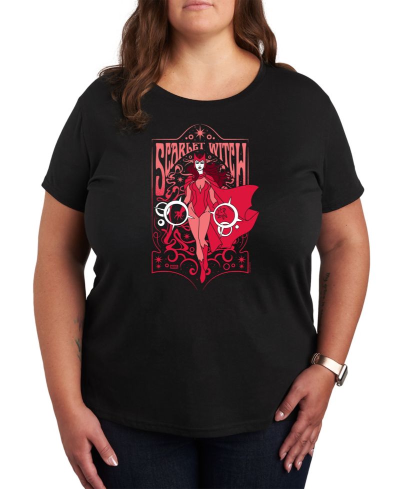 Trendy Plus Size Scarlet Witch Graphic Crew Neck T-Shirt
