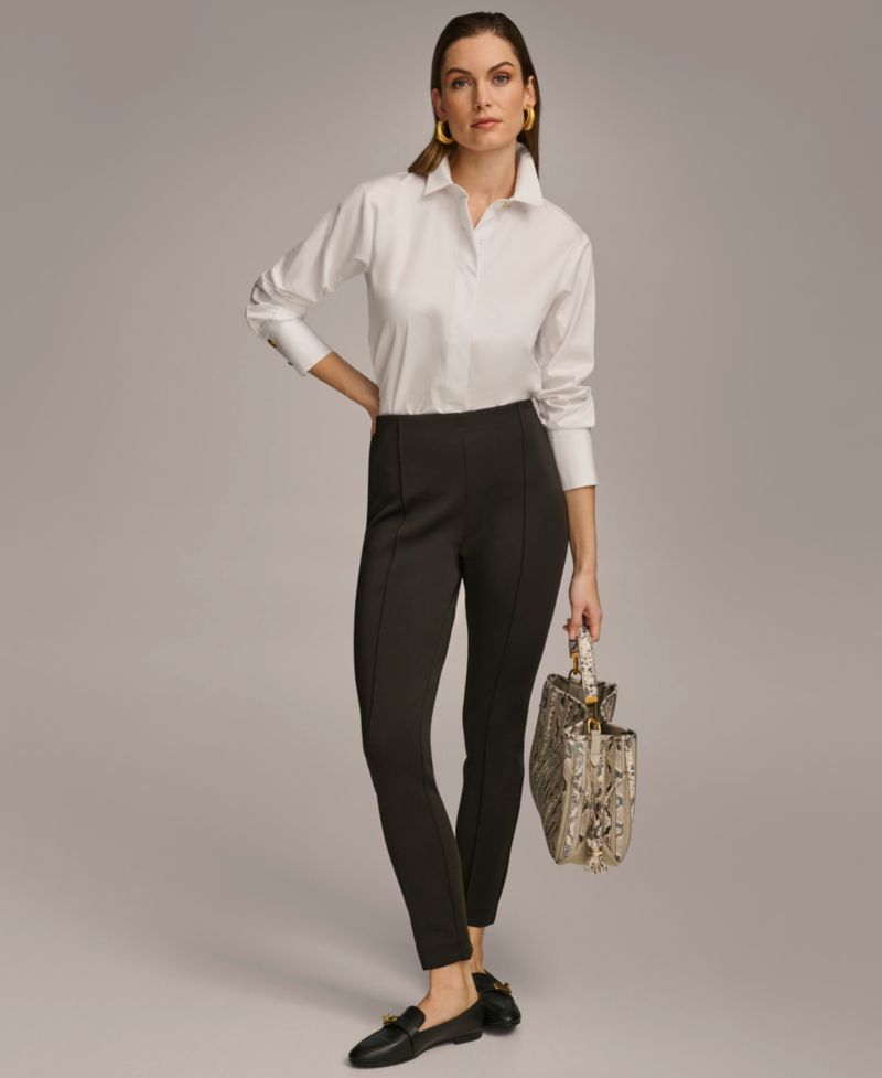 Petite Mid-Rise Ankle-Length Pants