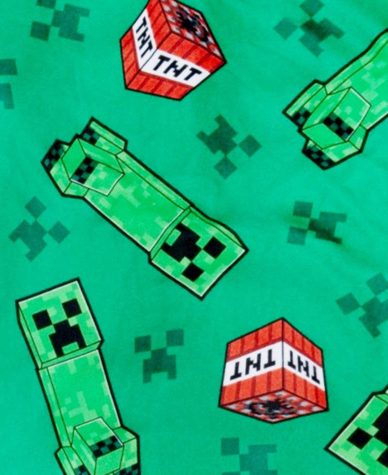 Boys' 4-20 Minecraft Long-Sleeve Button-Front Pajama Set, 2-Piece
