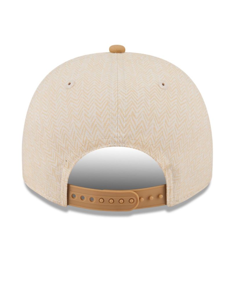 Men's Cream Boston Celtics Herringbone 9FIFTY A-Frame Snapback Hat