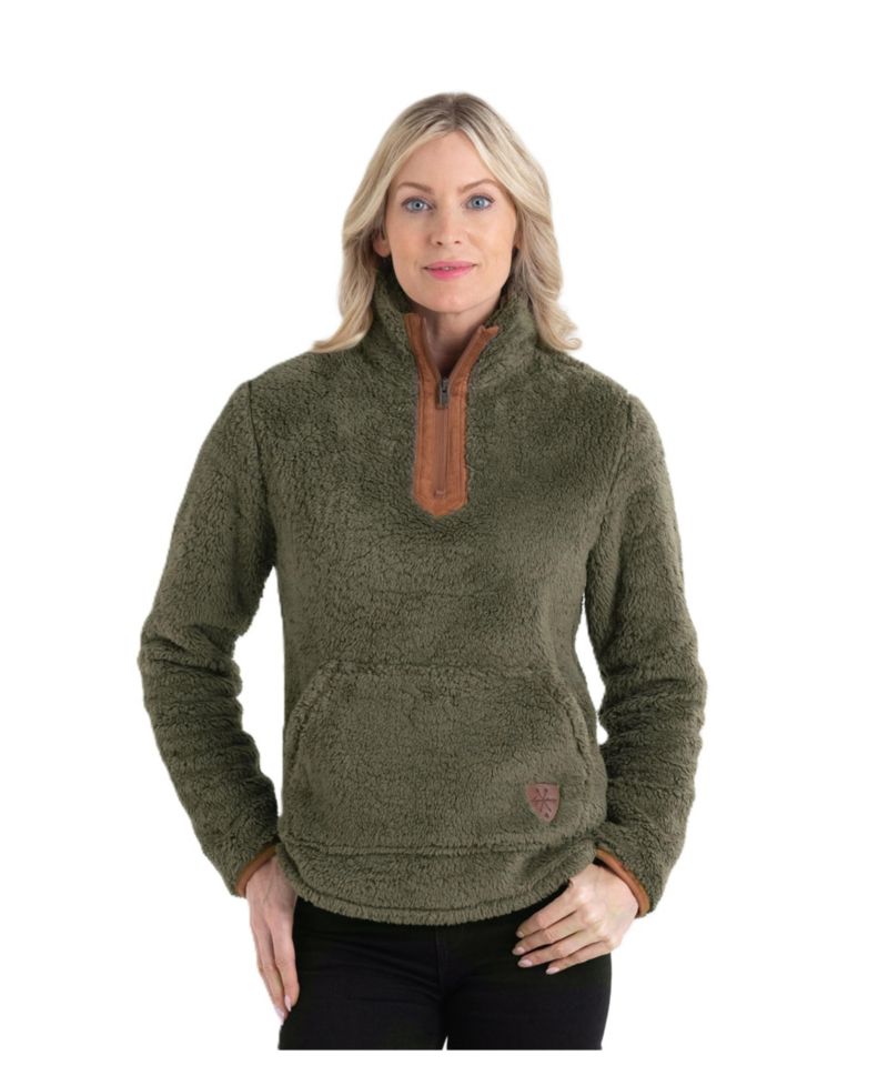 Women's Quarter-Zip Mock Neck Fleece Pullover
