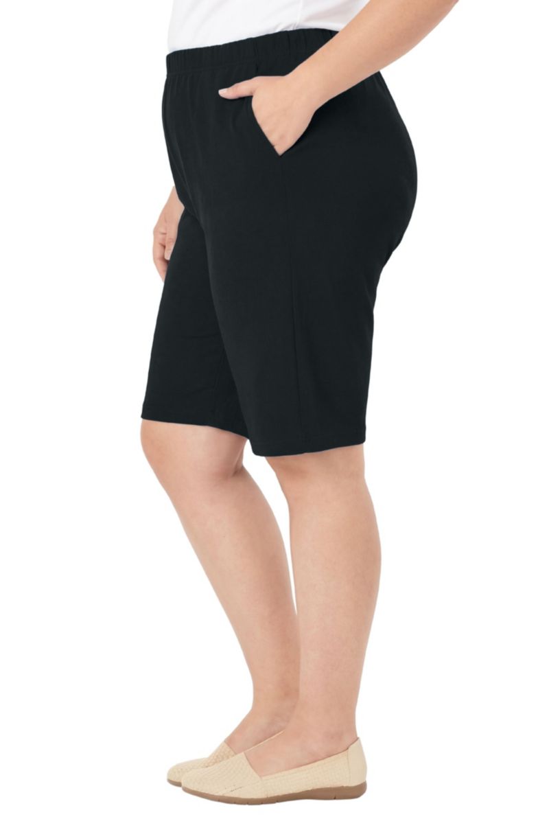 Plus Size Within Day Knit Bermuda Shorts