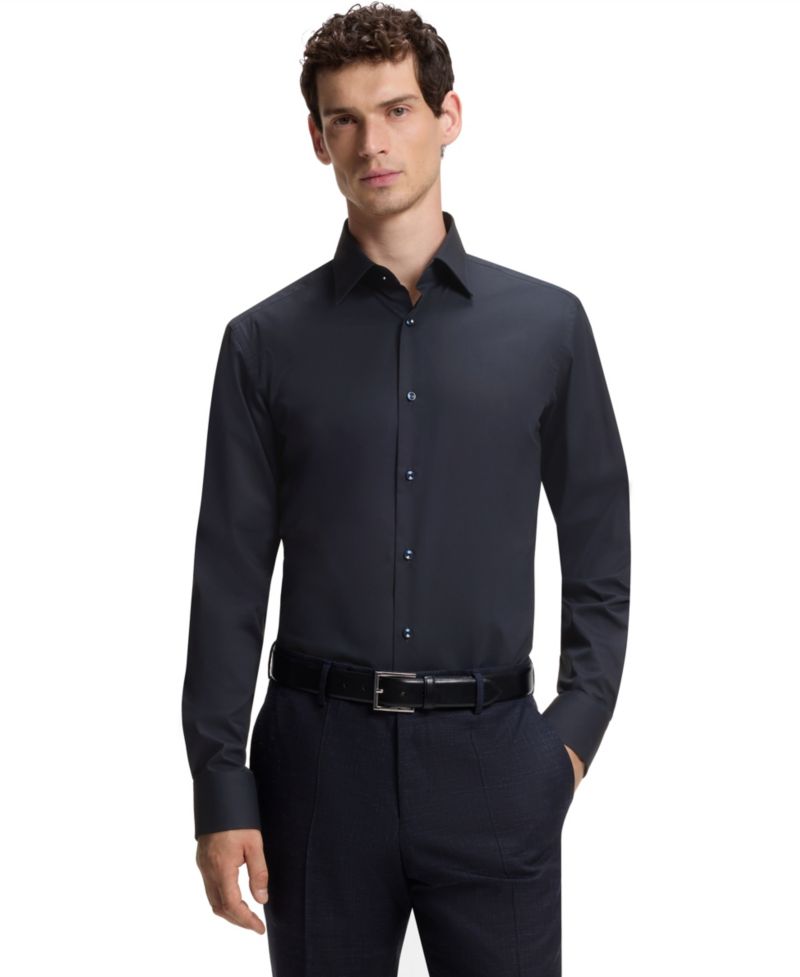 Men's Stretch Cotton Regular-Fit Dress Shirt