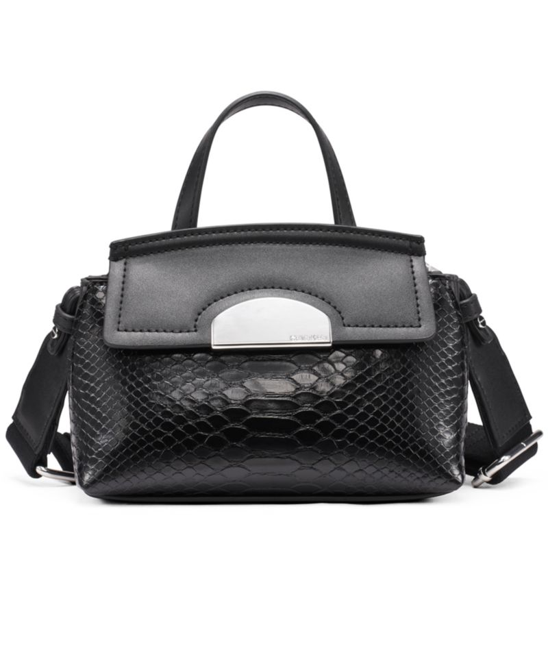 Arabella Mixed Media Crossbody with Web Strap