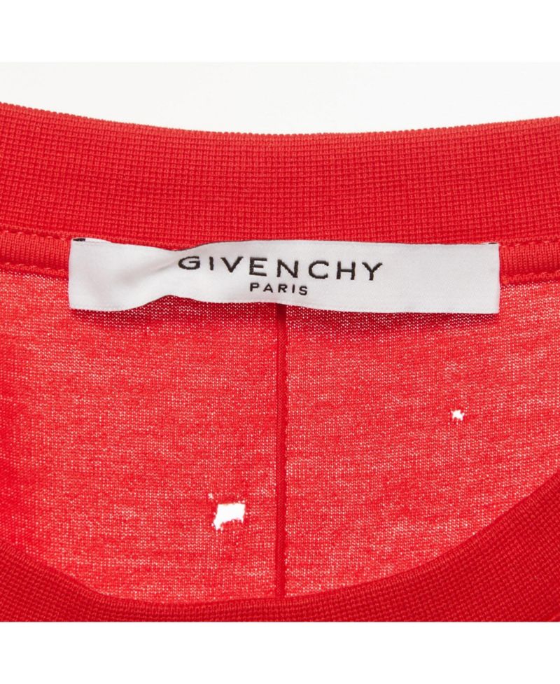 Men's Red Distressed Cotton Half Sleeve T-Shirt