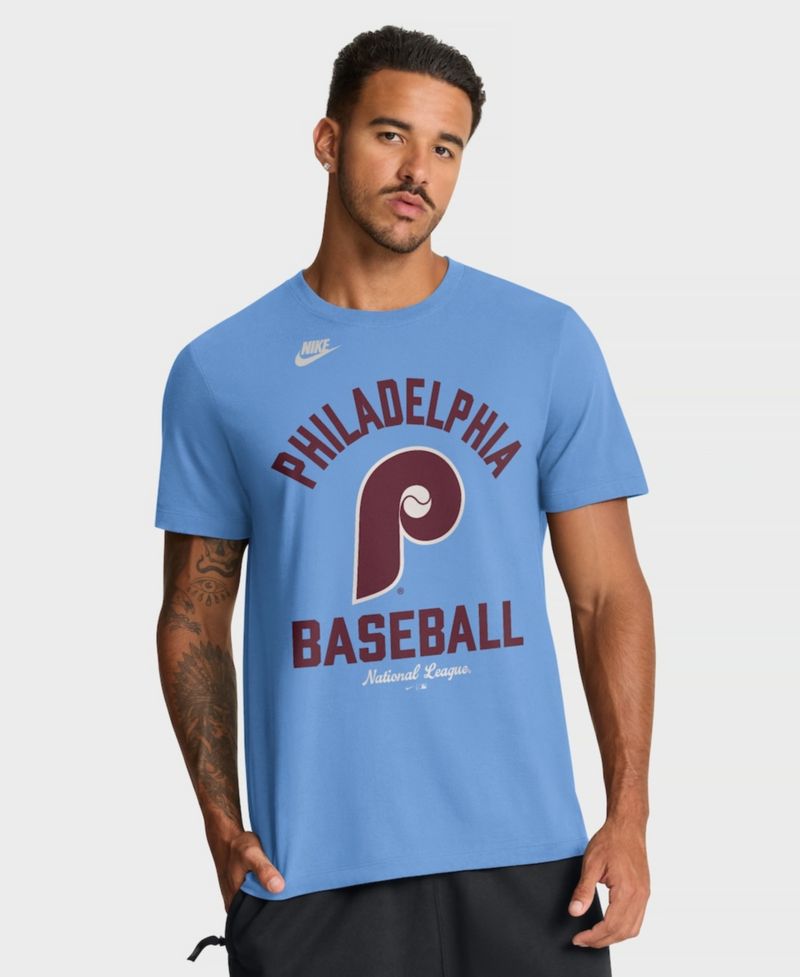 Men's Light Blue Philadelphia Phillies Cooperstown Collection T-Shirt