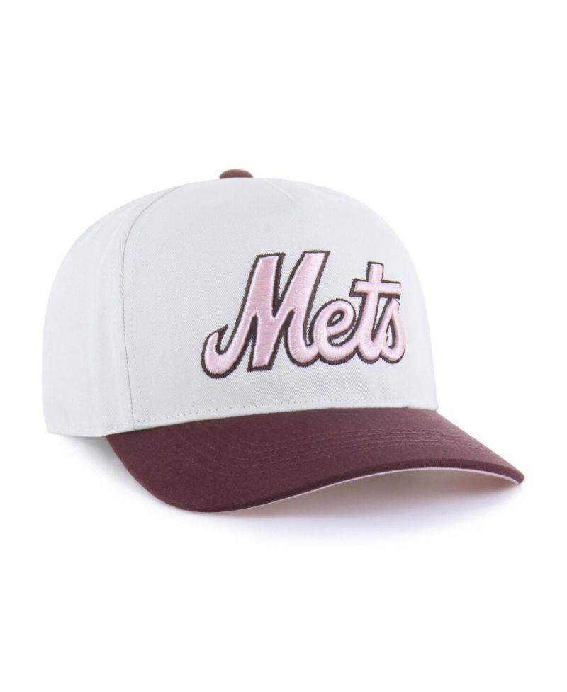 Men's and Women's Stone/Burgundy New York Mets Love Letter Adjustable Hitch Hat