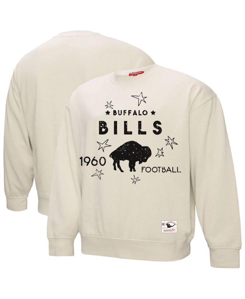 Women's Cream Buffalo Bills Plus Size Shooting Star Pullover Sweatshirt