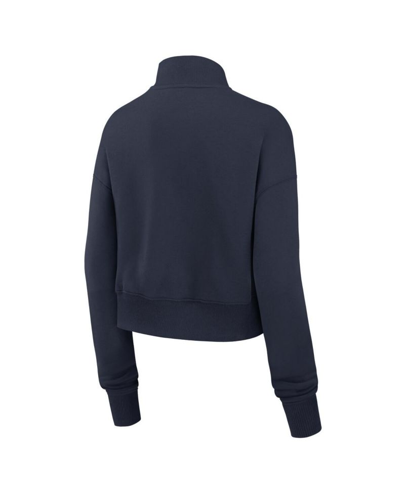 Women's Navy Houston Texans Primetime Phoenix Half-Zip Sweatshirt