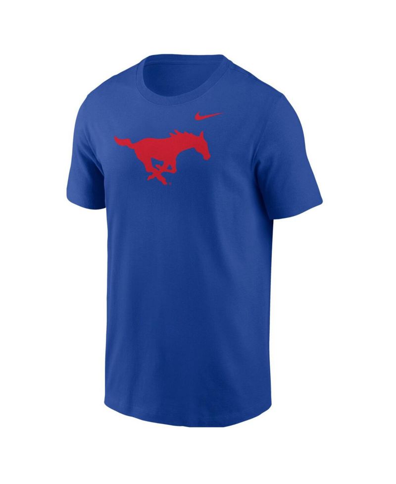 Men's Royal SMU Mustangs Primary Logo T-Shirt