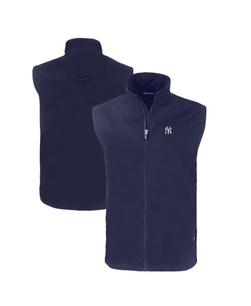 Men's Navy New York Yankees Charter Eco Full-Zip Vest