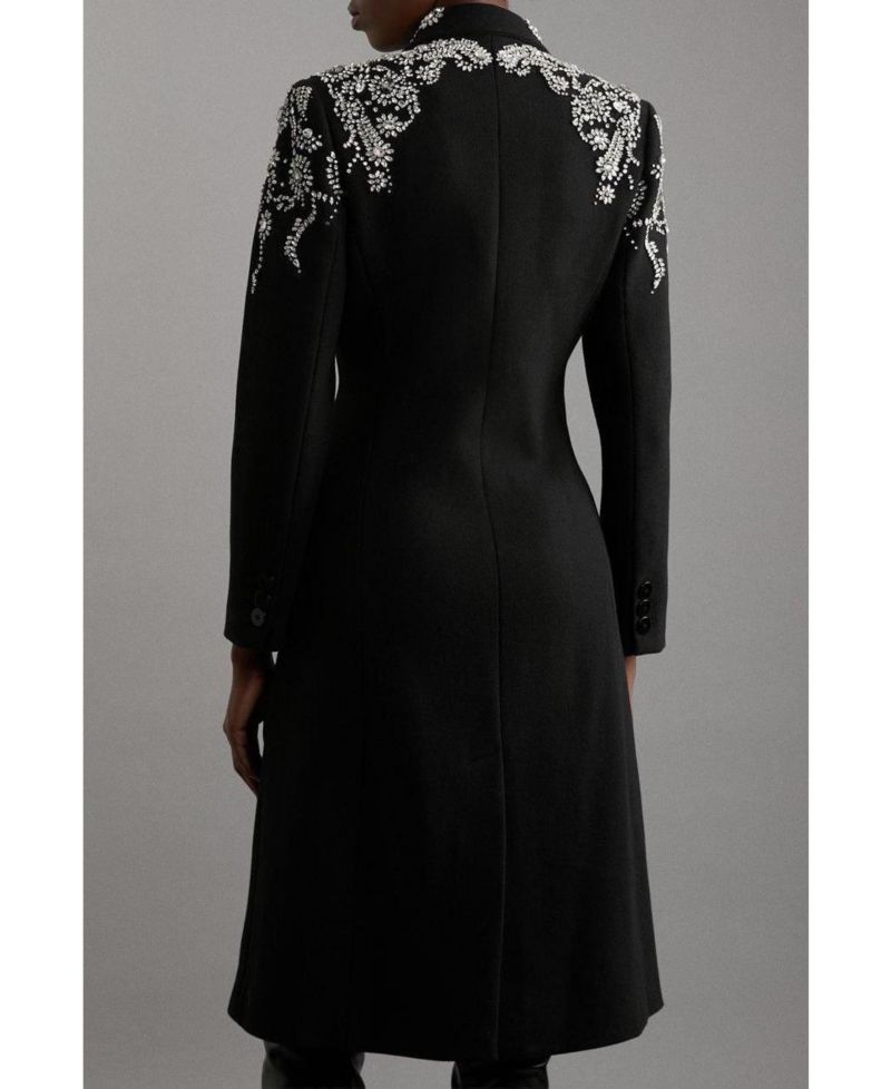 Women's Tailored Wool Double Breasted Midi Coat