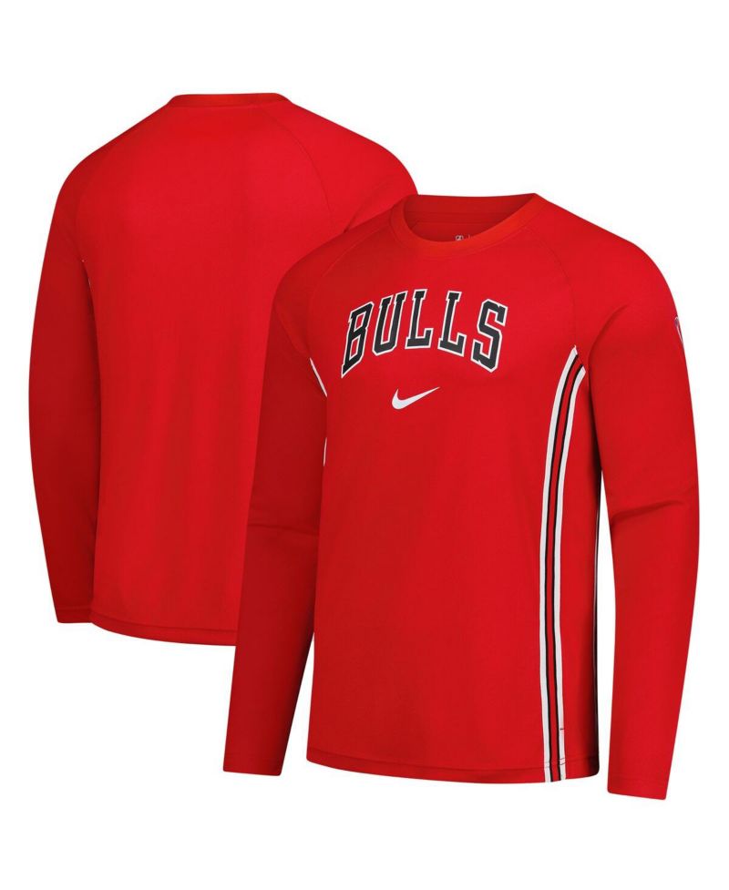 Men's Red Chicago Bulls 2025/26 Authentic Pre-Game Legend Dri-FIT Long Sleeve Shooting T-Shirt