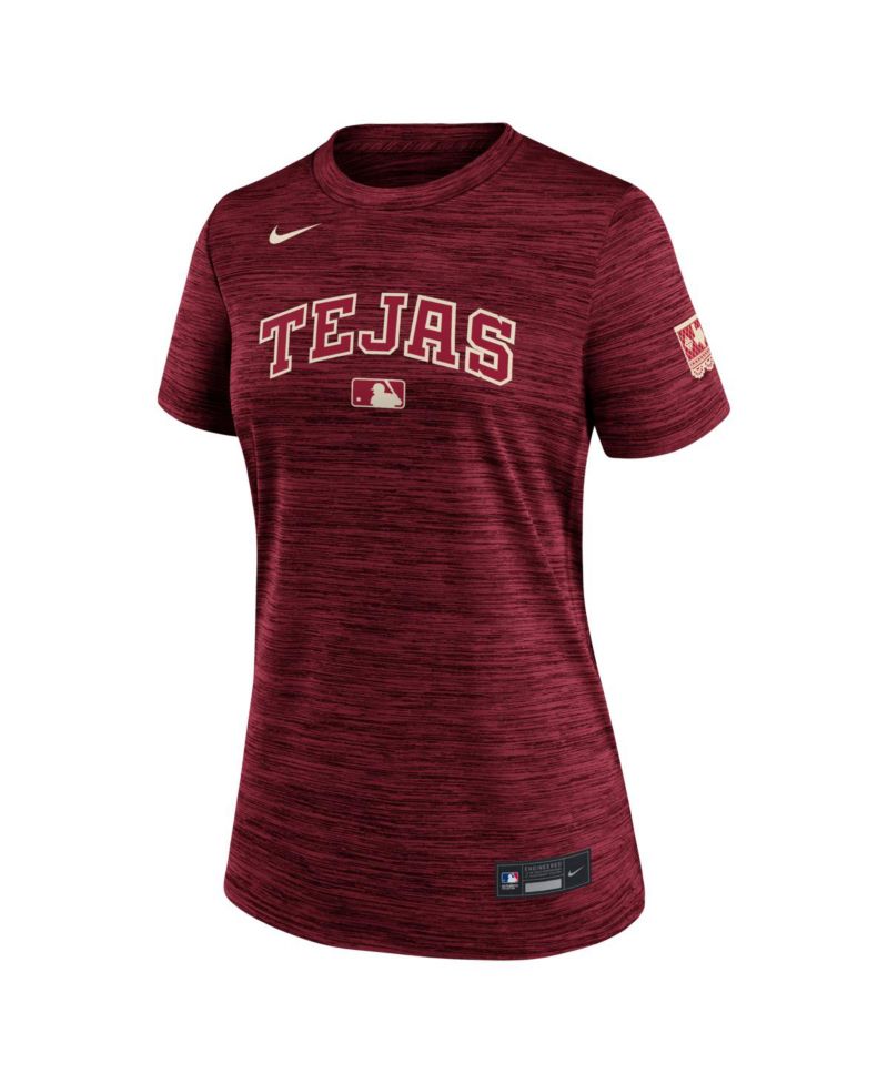 Women's Red Texas Rangers 2026 City Connect Authentic Collection Velocity Dri-FIT T-Shirt