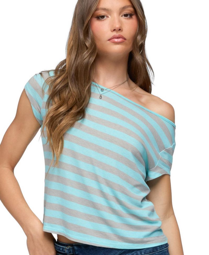 Women's Sandie Striped Off Shoulder Top
