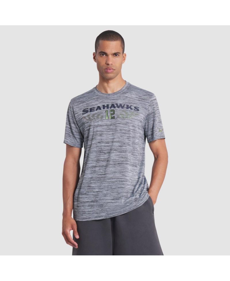 Men's Wolf Gray Seattle Seahawks 2025 Rivalries Collection Sideline Velocity Dri-FIT T-Shirt