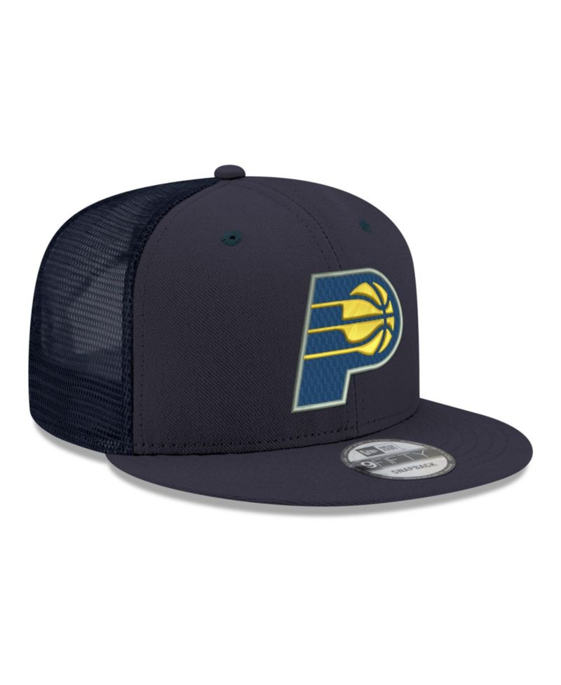 Men's Navy Indiana Pacers Core Logo Meshback 9FIFTY Snapback Hat