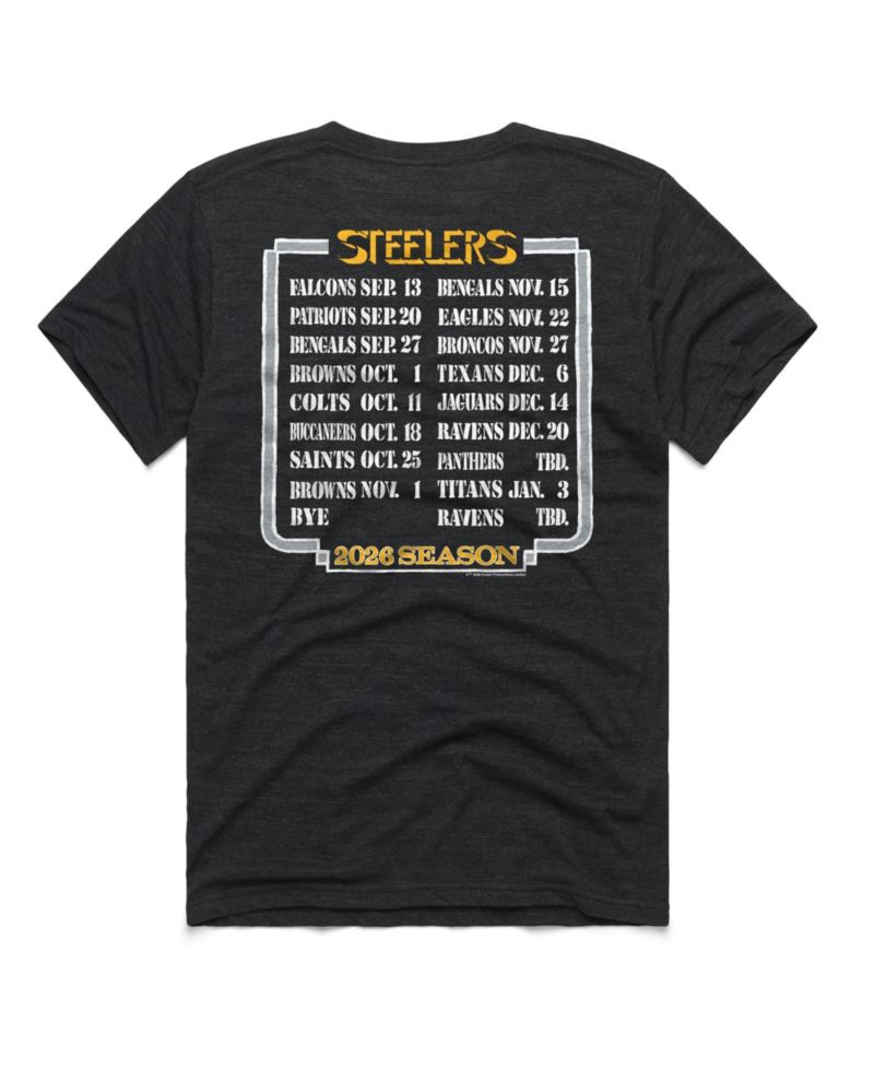 Men's and Women's Pittsburgh Steelers Schedule Queen Tri-Blend T-Shirt