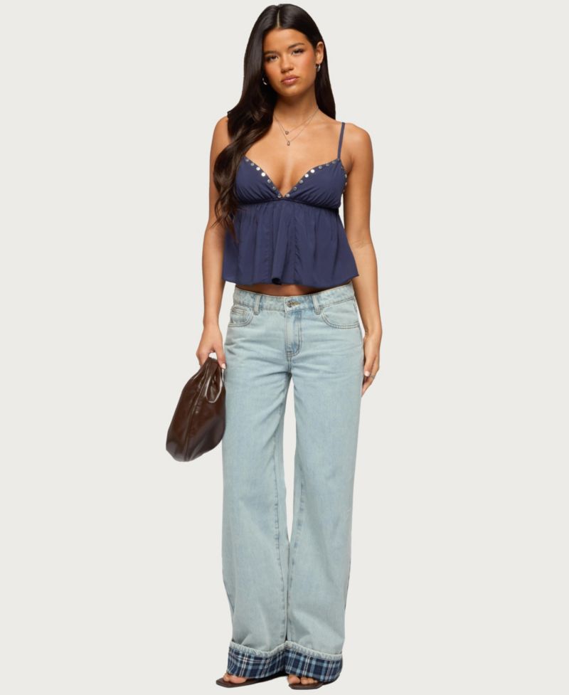 Women's Alina Studded Babydoll Tank Top