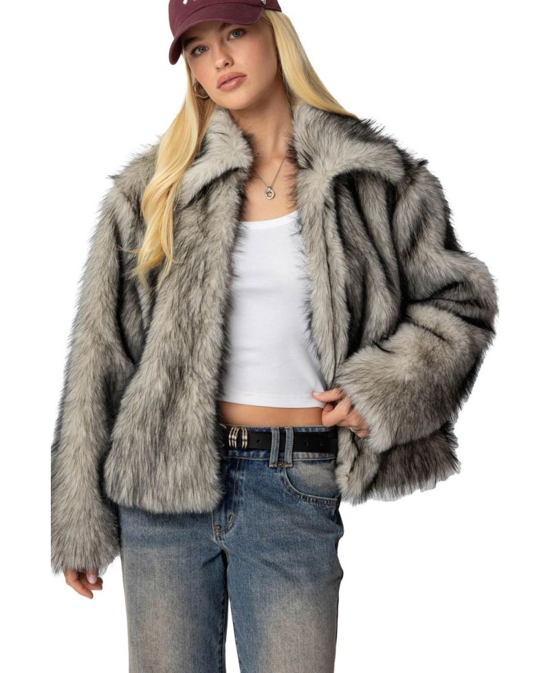 Women's Mob Wife Faux Fur Jacket