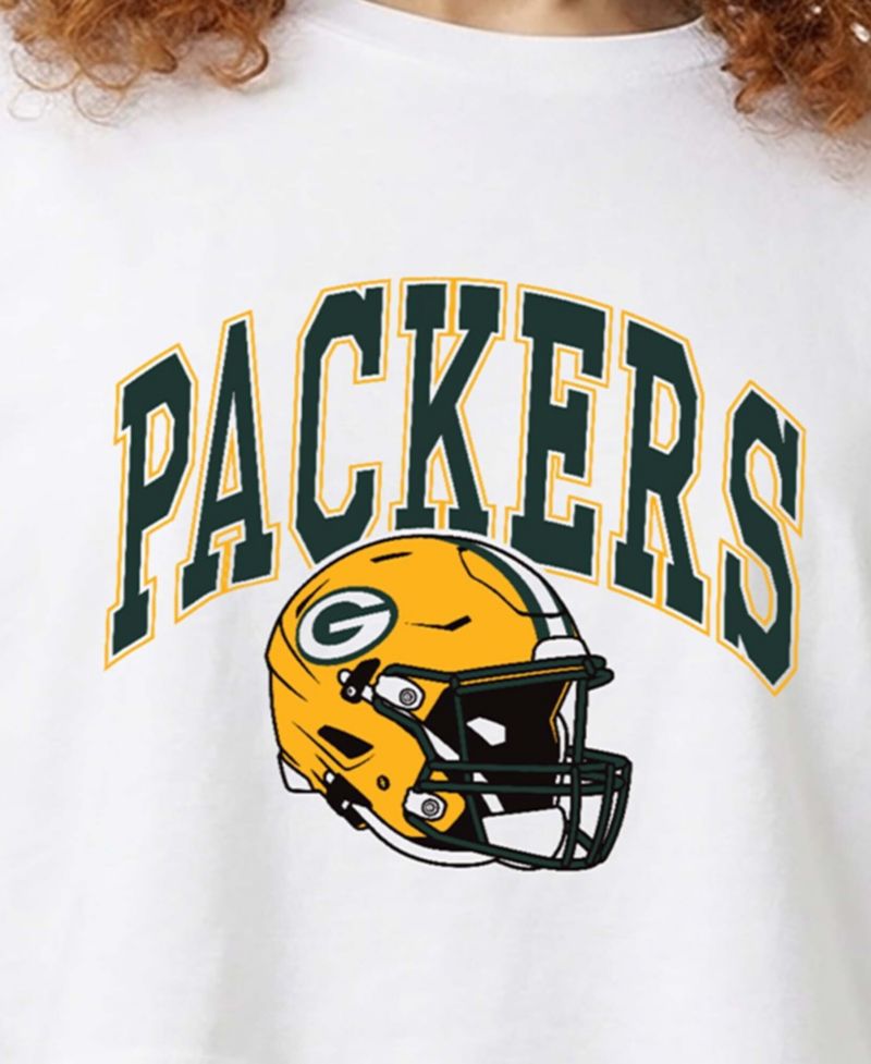 Women's Green Bay Packers Boyfriend Cropped T-Shirt