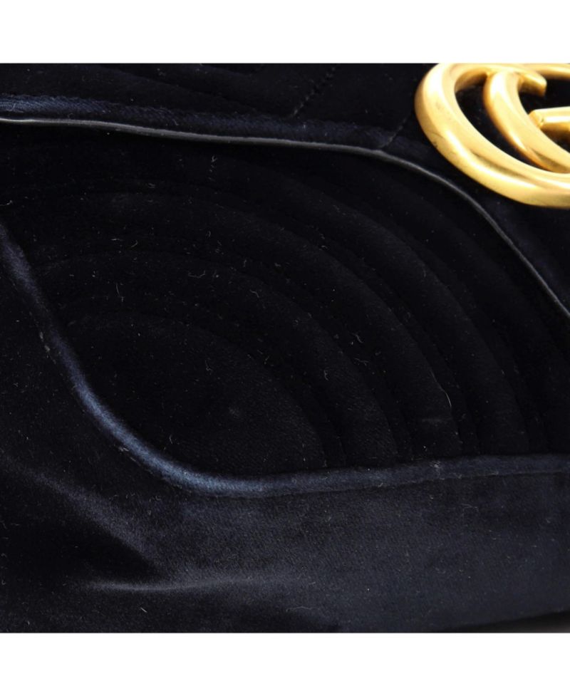 Small GG Marmont Flap Bag Matelasse Velvet