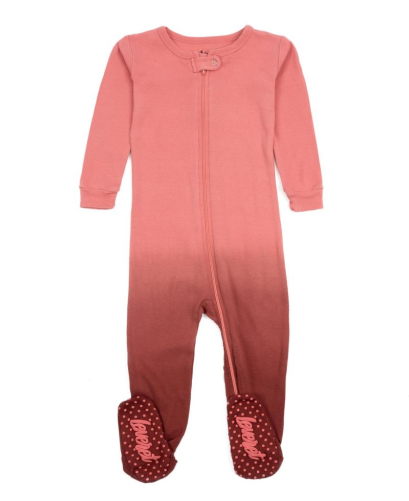 Toddler Matching Family One Piece Footed Cotton Long Sleeve Tie Dye Pajamas.