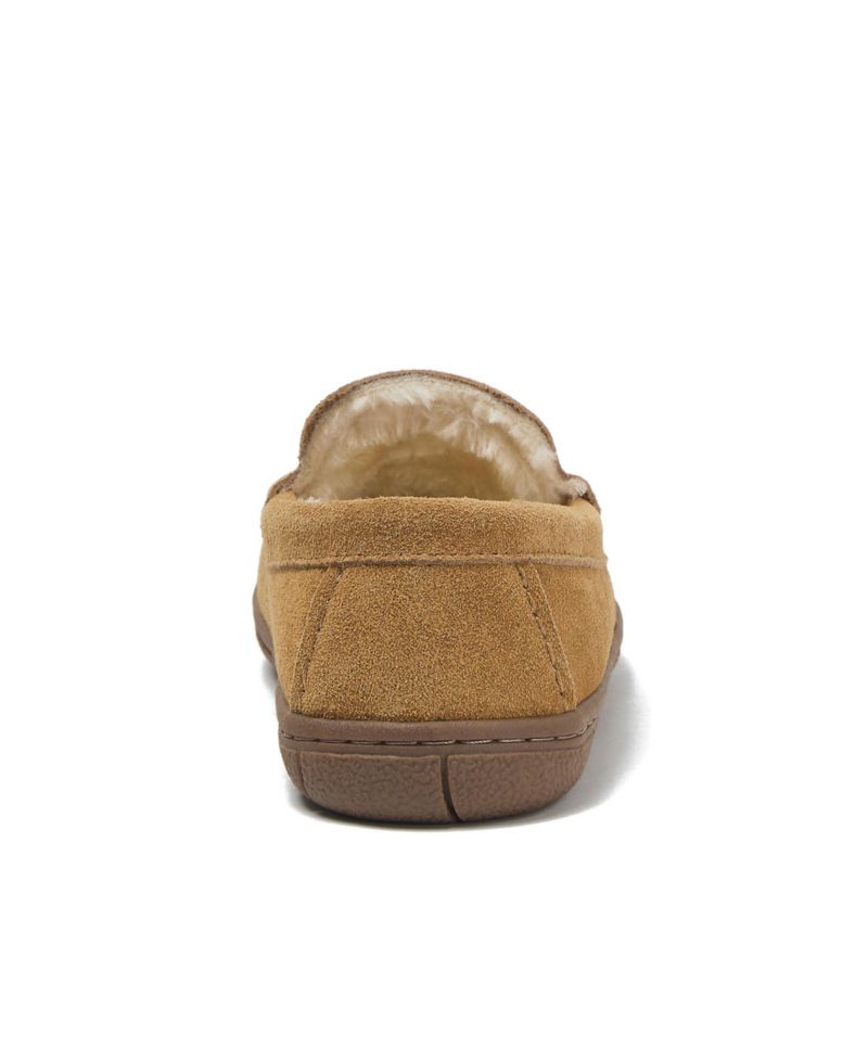 Women's Fuzzy Lined Suede Moccasin Slippers
